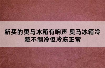 新买的奥马冰箱有响声 奥马冰箱冷藏不制冷但冷冻正常